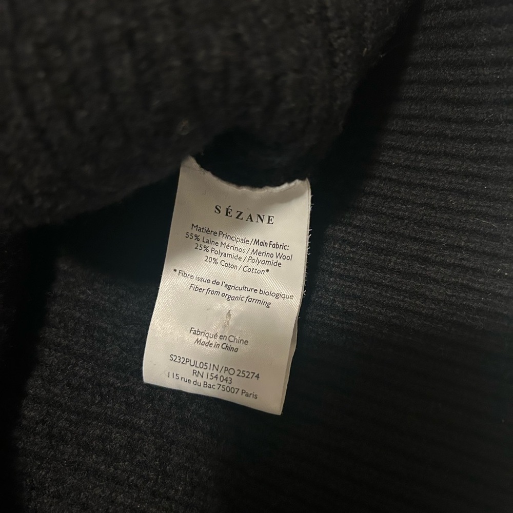Sézane Frances Sweater - Black - Picture 4 of 7